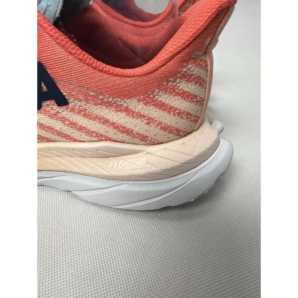 Hoka One One Mach 5 Womens Size 8.5B Orange Pink Athletic Running Shoes Sneakers